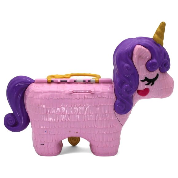 Polly Pocket Micro 1" Doll Unicorn Carry Case Playset With Rainbow & Castle - Picture 5 of 7
